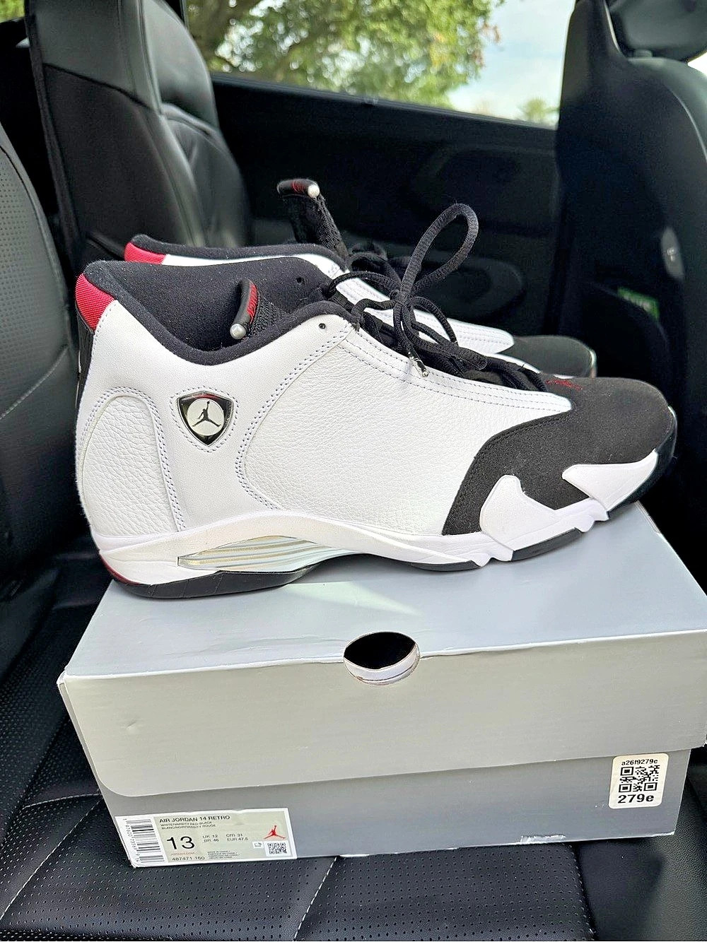 Jordan Air Jordan 14 Retro 'Black Toe' Athletic Shoes White & Black US 13